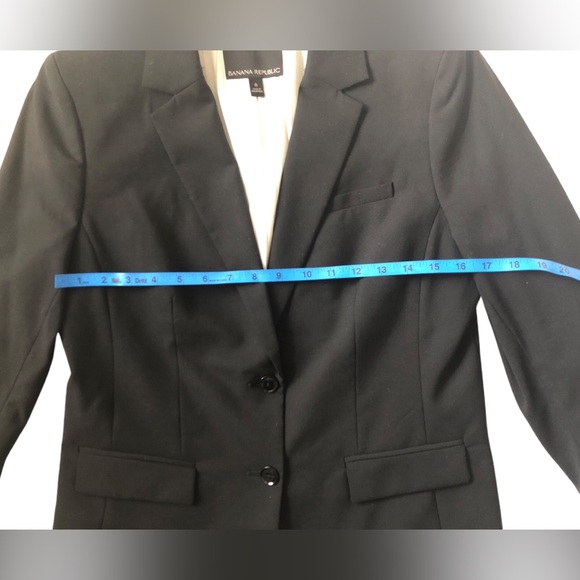 2/$14 ❤️ Banana Republic Black Two Button Blazer Sz 8 - Picture 4 of 6